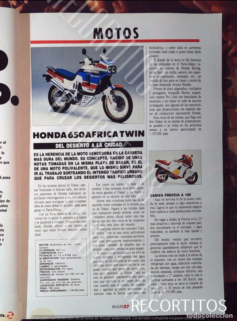 Colecionismo de Revistas e Jornais: HONDA 650 AFRICA TWIN MOTO