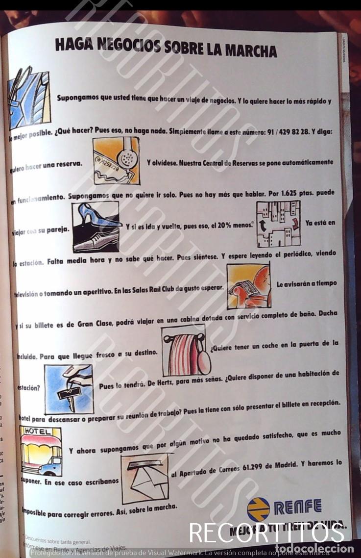 Coleccionismo de revistas y peri&oacute;dicos: RENFE abono ANUNCIO PUBLICIDAD