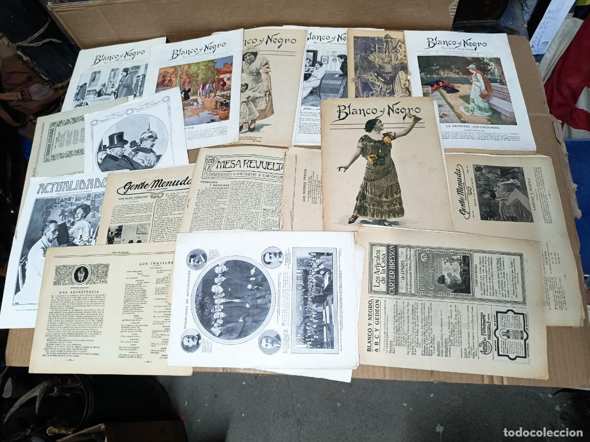 Coleccionismo de revistas y peri&oacute;dicos: GRAN LOTE DE UNA VEINTENA DE ANTIGUAS REVISTAS BLANCO Y NEGRO, PPS S. XX, MAS PAGINAS SUELTAS - P27