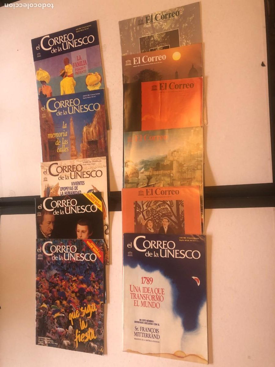 Coleccionismo de revistas y peri&oacute;dicos: Lote 11 Revistas El Correo de la UNESCO A&ntilde;o 1989 Oferta Saldo PEIFER(falta el mes de octubre)