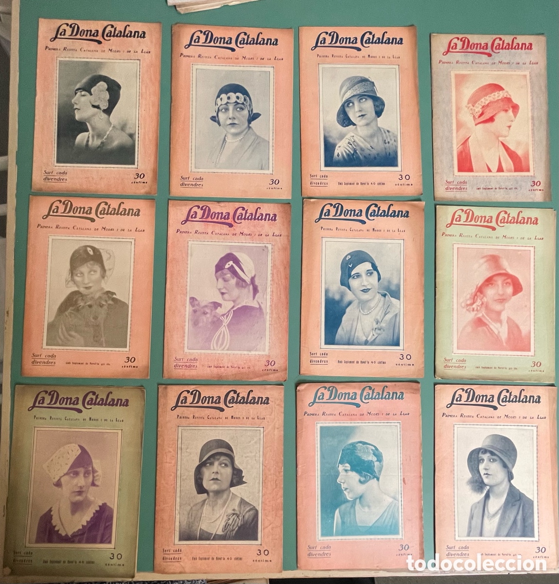 Coleccionismo de revistas y peri&oacute;dicos: 16 REVISTAS ANTIGUAS DE MODA &ldquo;LA DONA CATALANA&rdquo;