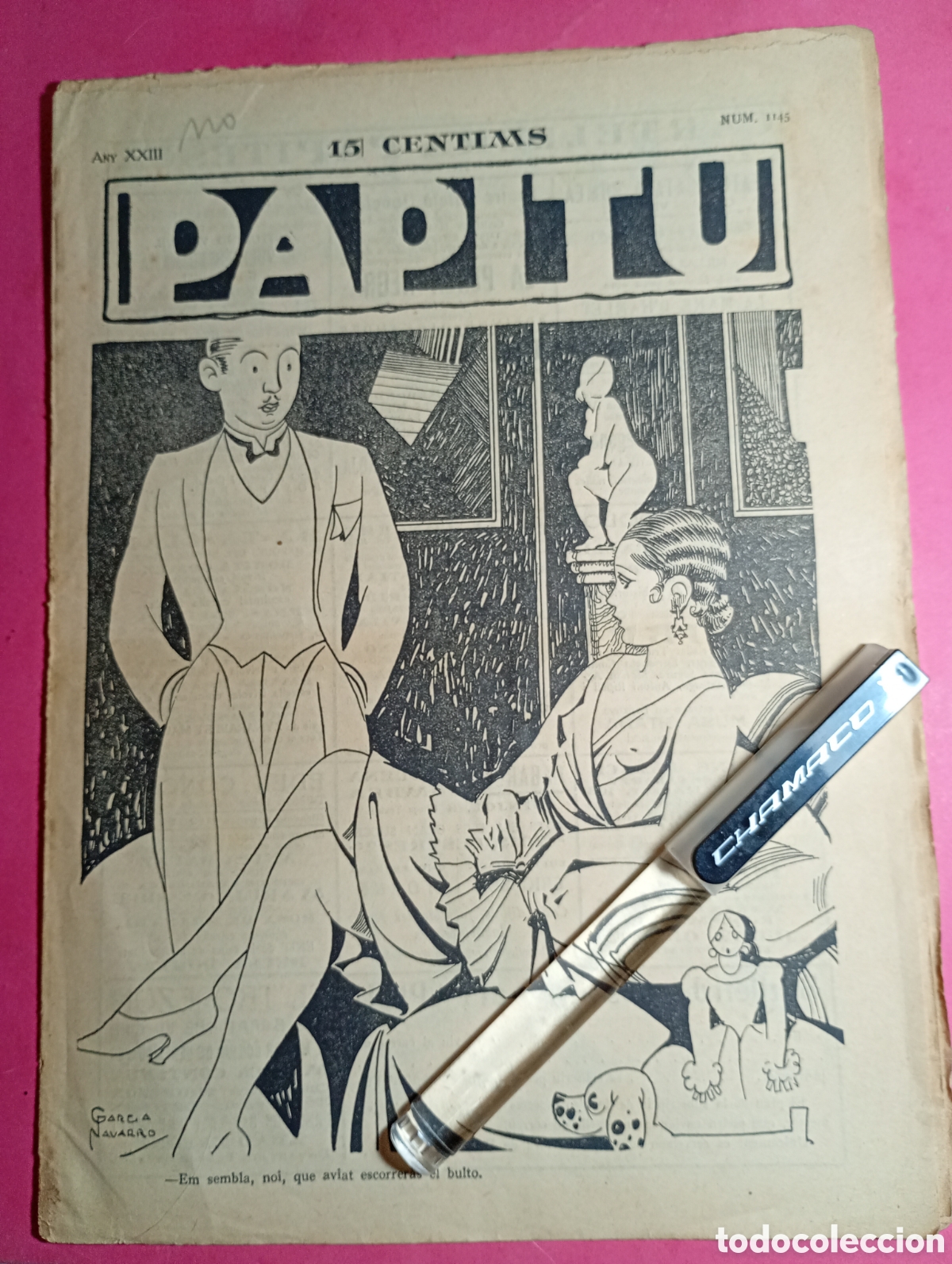 Sammeln von Zeitschriften und Zeitungen: ''PAPITU'' N&ordm; 1145 AnY 1931 PORTADA GARC&Iacute;A NAVARRO