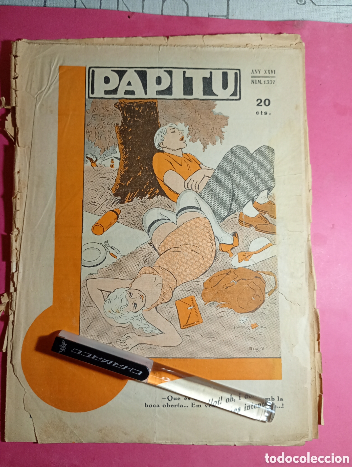 Coleccionismo de revistas y peri&oacute;dicos: ''PAPITU'' N&ordm; 1337 AnY 1934 PORTADA BIGRE