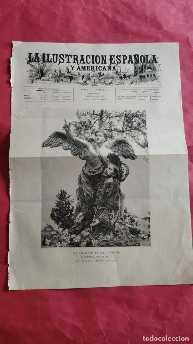 Coleccionismo de revistas y peri&oacute;dicos: LA ORACION EN EL HUERTO.-ESCULTURA DE ZARCILLO.-CATEDRAL DE MURCIA.-LA ILUSTRACION.-A&Ntilde;O 1897.