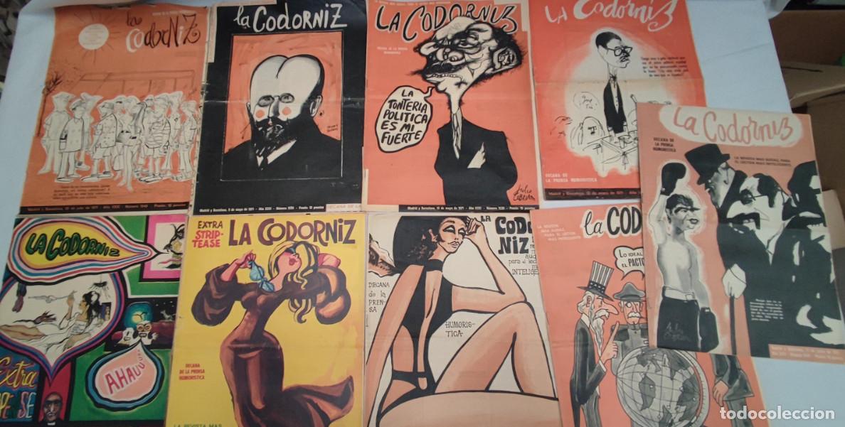 Coleccionismo de revistas y peri&oacute;dicos: LOTE DE 9 REVISTAS LA CODORNIZ, EXTRA SUSENSE, STRI-TEASE, ETC. 1971