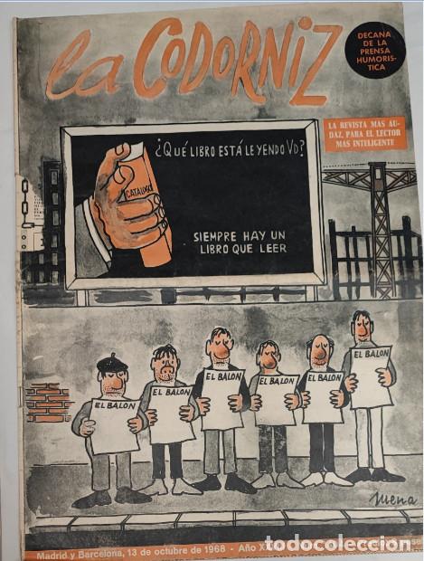 Coleccionismo de revistas y peri&oacute;dicos: REVISTA LA CODORNIZ, 13 DE OCTUBRE DE 1968