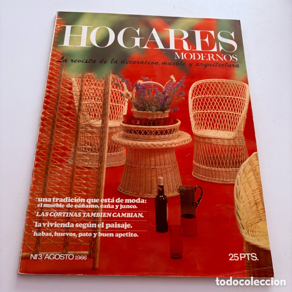 Coleccionismo de revistas y peri&oacute;dicos: REVISTA DE DECORACION MUEBLE Y ARQUITECTURA HOGARES MODERNOS N&ordm; 3 AGOSTO 1966