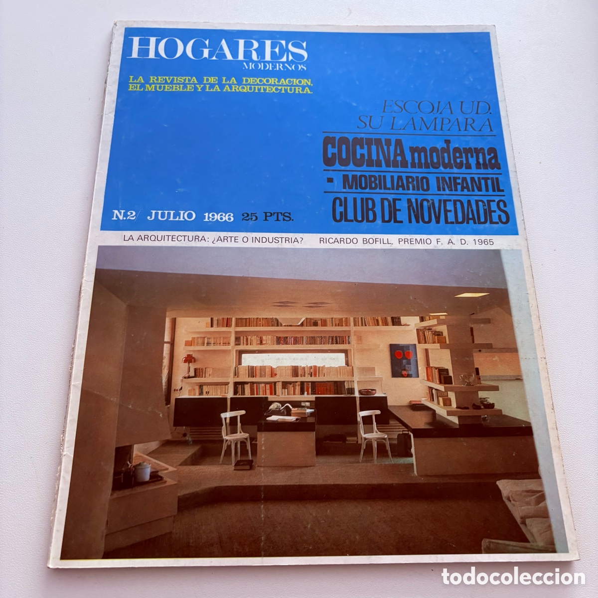Coleccionismo de revistas y peri&oacute;dicos: REVISTA DE DECORACION MUEBLE Y ARQUITECTURA HOGARES MODERNOS N&ordm; 2 JULIO 1966