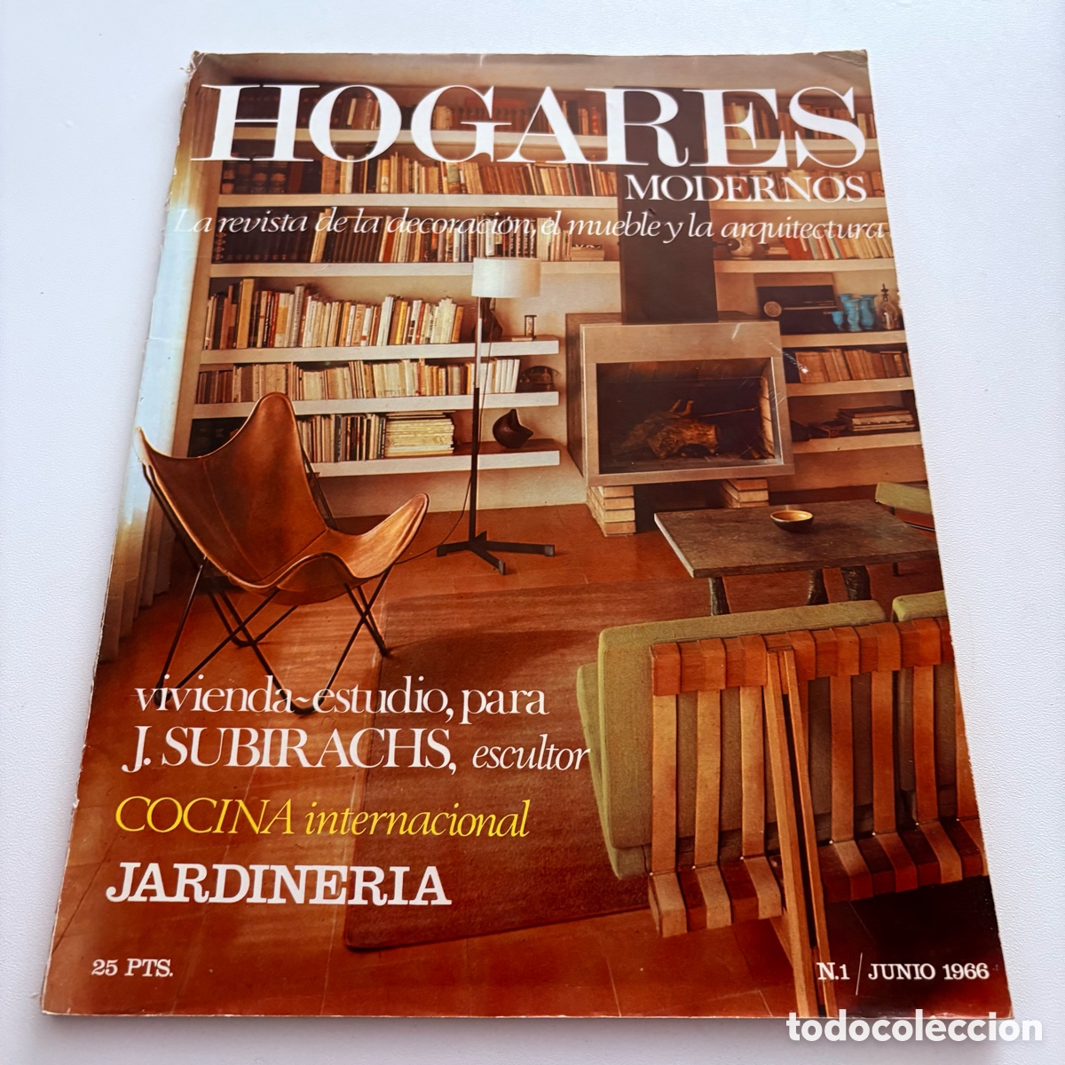Coleccionismo de revistas y peri&oacute;dicos: REVISTA DE DECORACION MUEBLE Y ARQUITECTURA HOGARES MODERNOS N&ordm; 1 JUNIO DE 1966