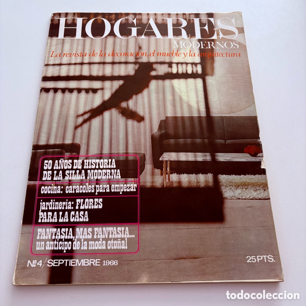 Coleccionismo de revistas y peri&oacute;dicos: REVISTA DE DECORACION MUEBLE Y ARQUITECTURA HOGARES MODERNOS N&ordm; 4 SEPTIEMBRE DE 1966