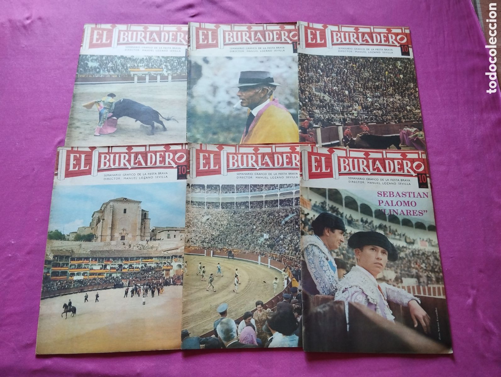 Coleccionismo de revistas y peri&oacute;dicos: EL BURLADERO LOTE DE 6 REVISTAS DE TOROS Y TOREROS CAR V1