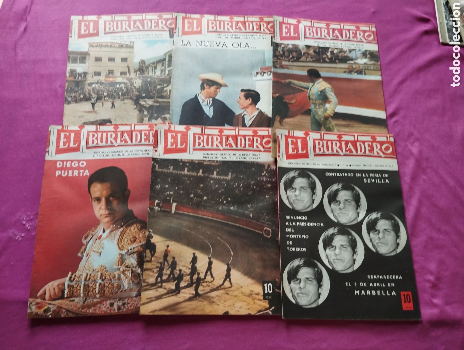 Coleccionismo de revistas y peri&oacute;dicos: EL BURLADERO LOTE DE 6 REVISTAS DE TOROS Y TOREROS CAR V1