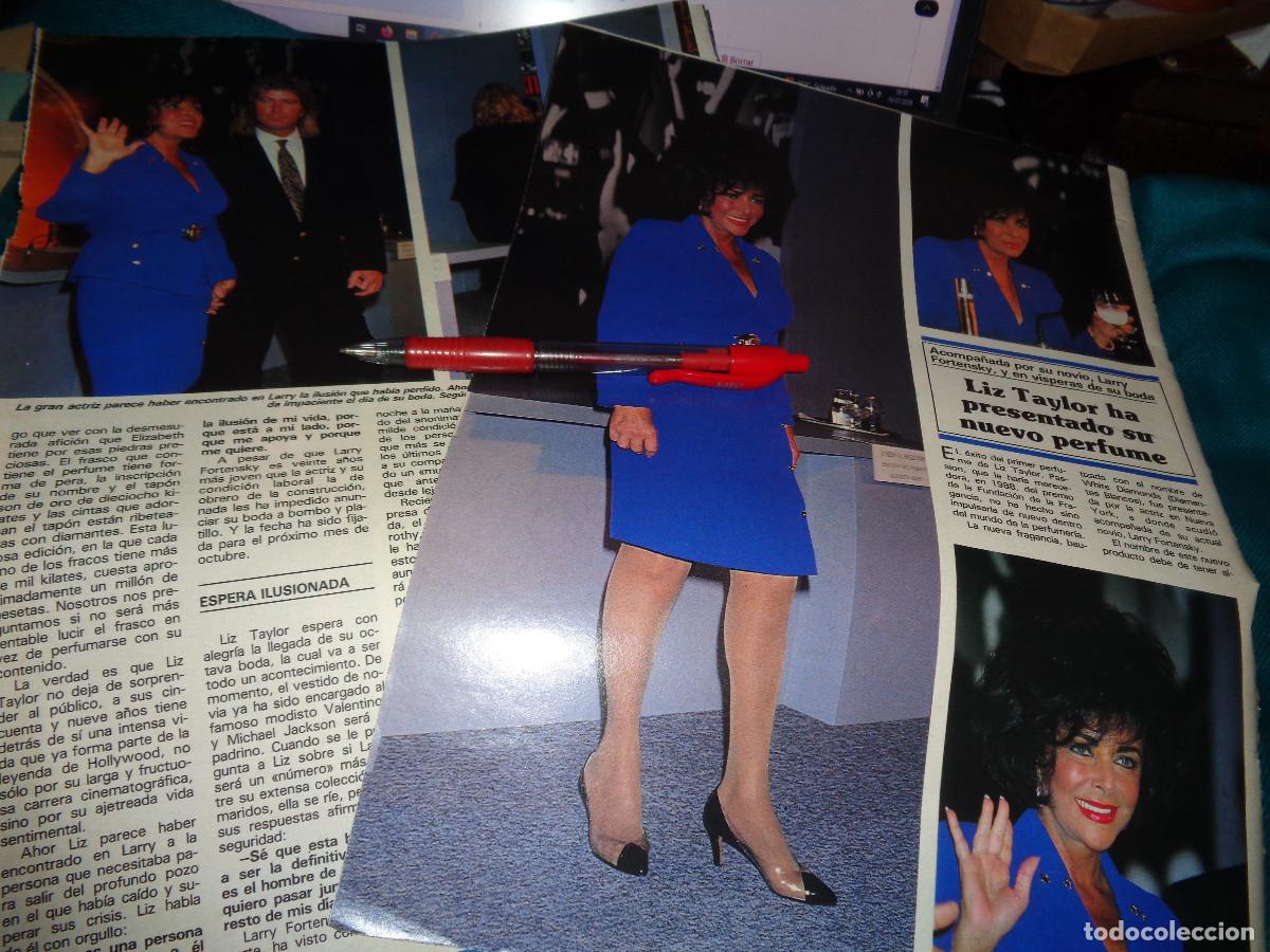 Coleccionismo de revistas y peri&oacute;dicos: RECORTE : LIZ TAYLOR PRESENTA SU NUEVO PERFUME. SEMANA, SPTBRE 1991