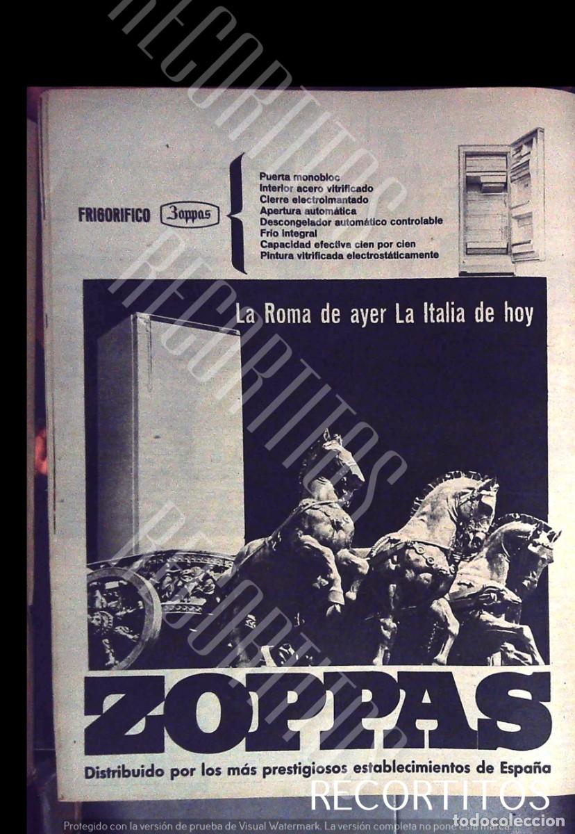 Coleccionismo de revistas y peri&oacute;dicos: zoppas frigi&iexcl;orifico nevera 1964 anuncio