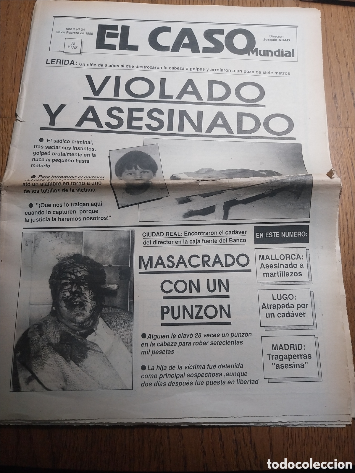 Coleccionismo de revistas y peri&oacute;dicos: EL CASO 1988 MAIALS LERIDA . PUERTO LAPICE . RINCON DE LA VICTORIA