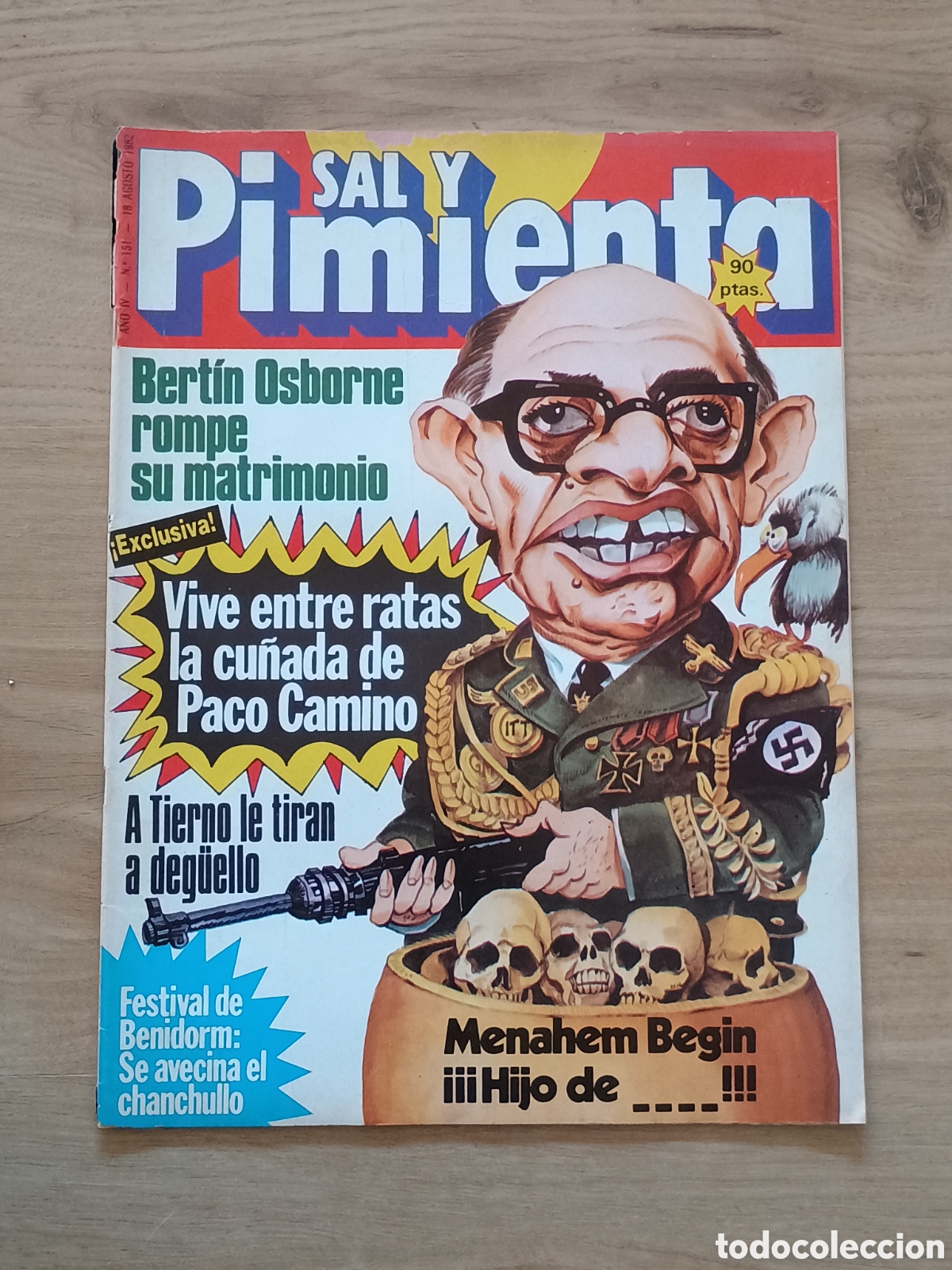 Coleccionismo de revistas y peri&oacute;dicos: Revista Sal y Pimienta n&deg; 151 agosto 1982
