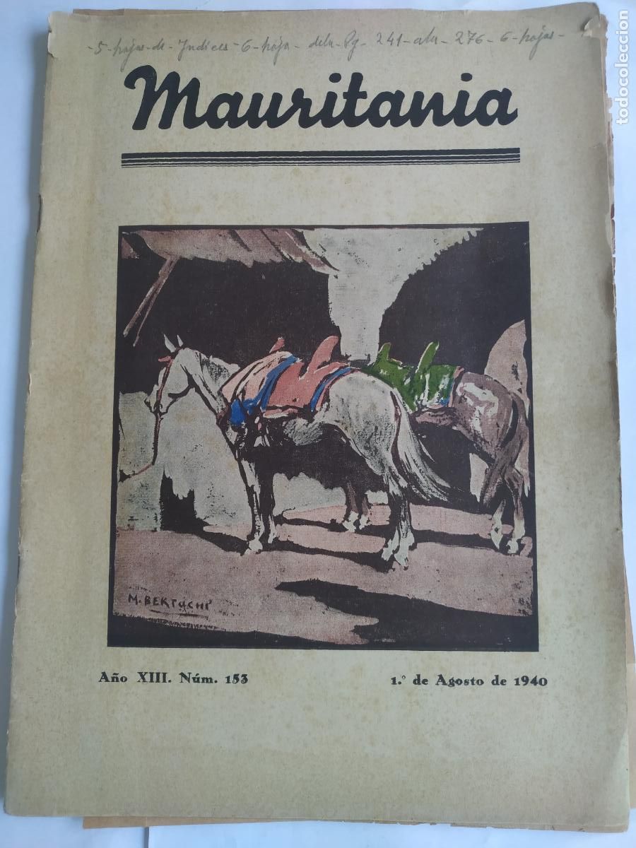 Collezionismo di Riviste e Giornali: Revista Mauritania 1940 (Marruecos protectorado) noticias fiestas virgen Filatelia
