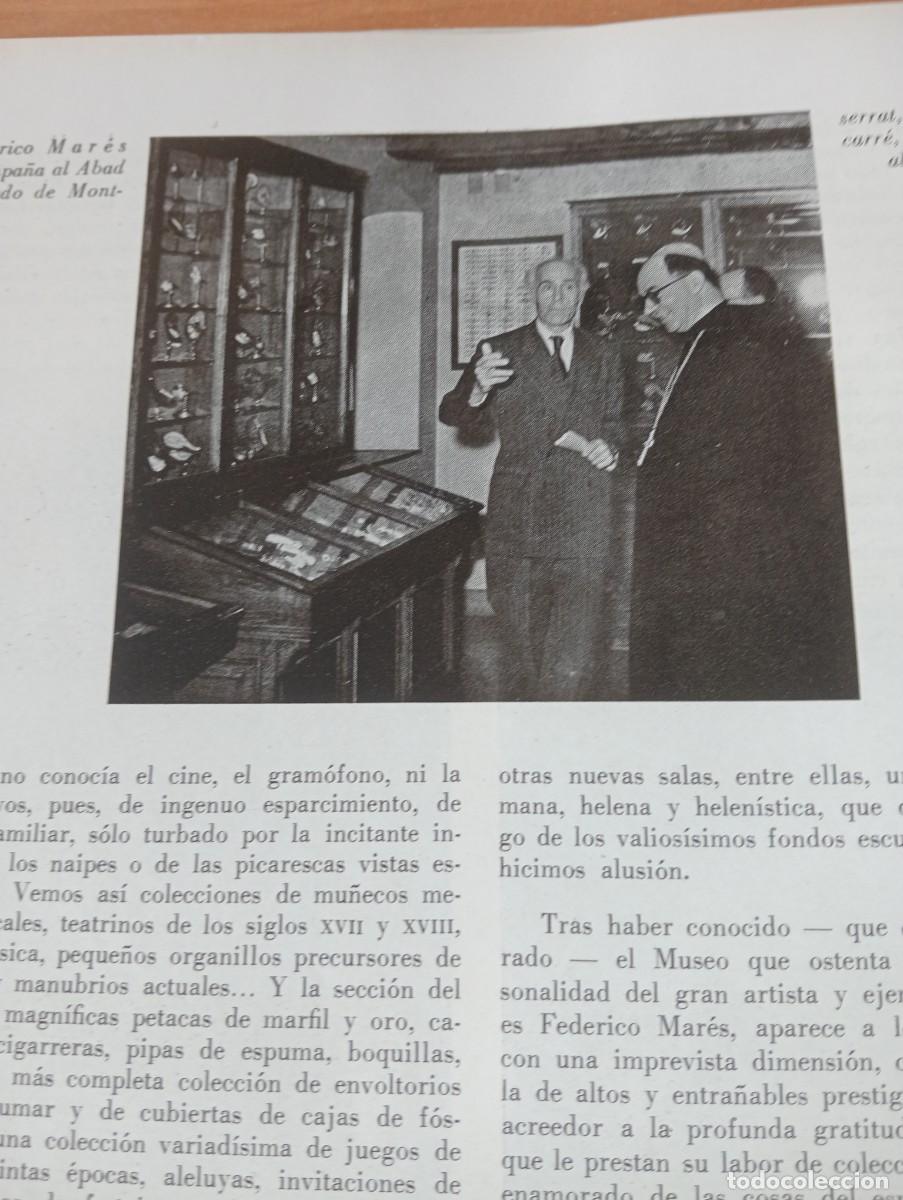 Coleccionismo de revistas y peri&oacute;dicos: REVISTA A&Ntilde;O 1955 EL ARTE RELIGIOSO ESCULTURA MUSEO FREDERIC MARES CON ABAT DE MONSERRAT ESCARRE