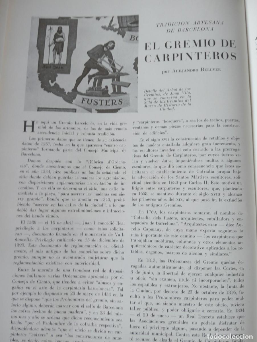 Coleccionismo de revistas y peri&oacute;dicos: REVISTA A&Ntilde;O 1955 CONDE DEL MONTSENY FUSTERS EL GREMIO DE CARPINTEROS DE BARCELONA
