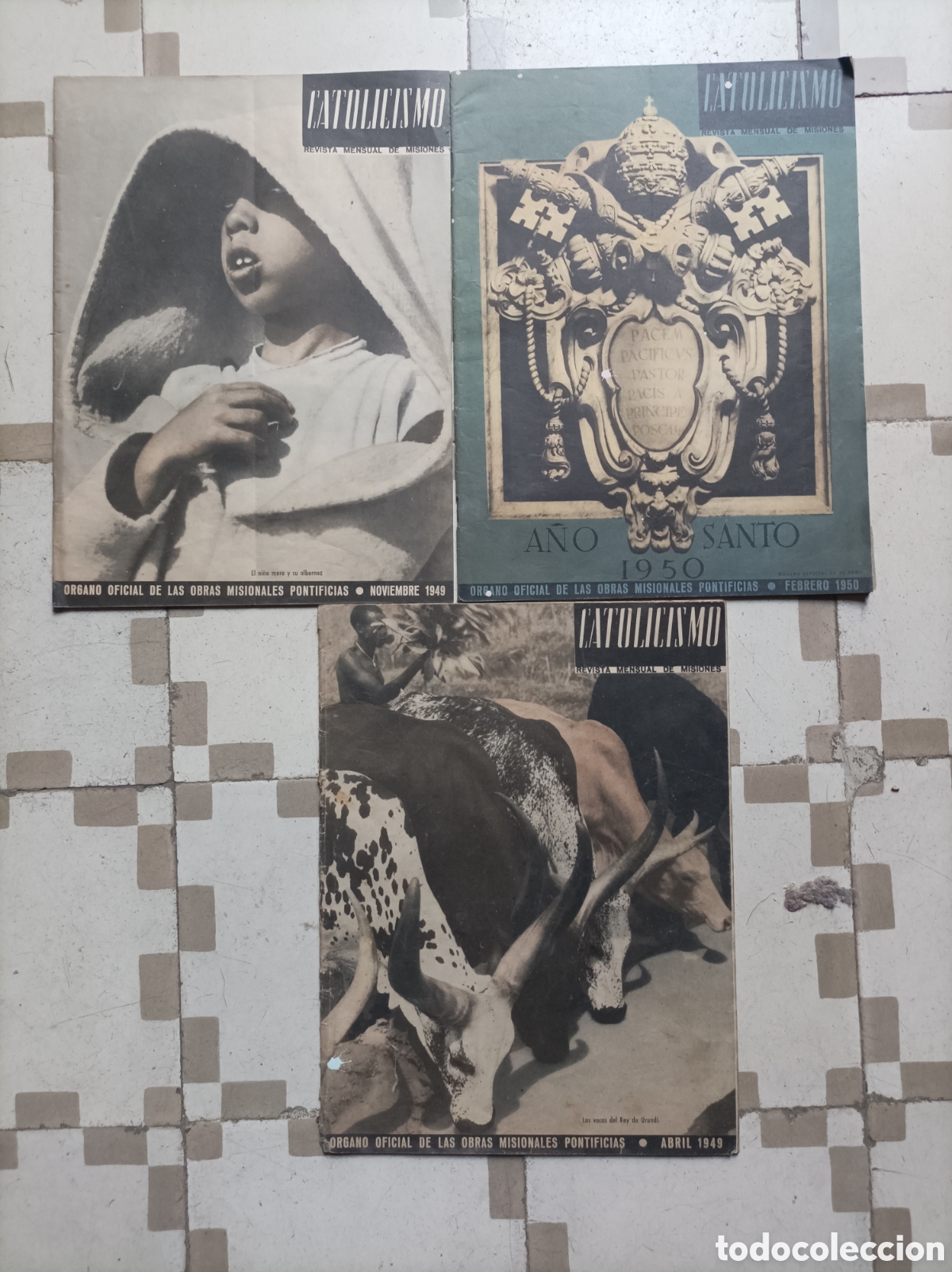 Collezionismo di Riviste e Giornali: REVISTA MENSUAL DE MISIONES 1949 - 1950 N&deg; 88 - 95 - 98