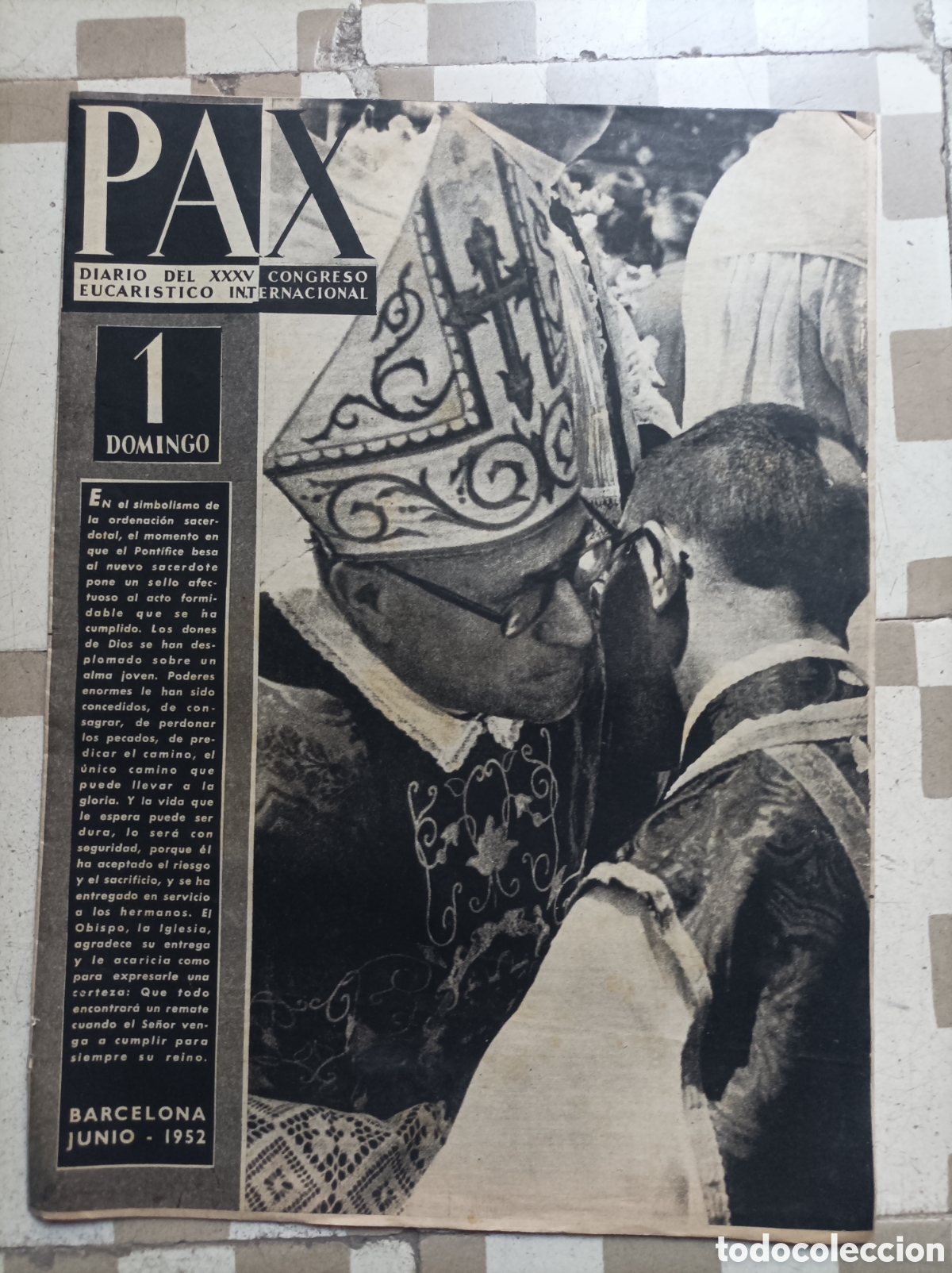Collezionismo di Riviste e Giornali: diario del xxxv congreso eucar&iacute;stico internacional junio 1952