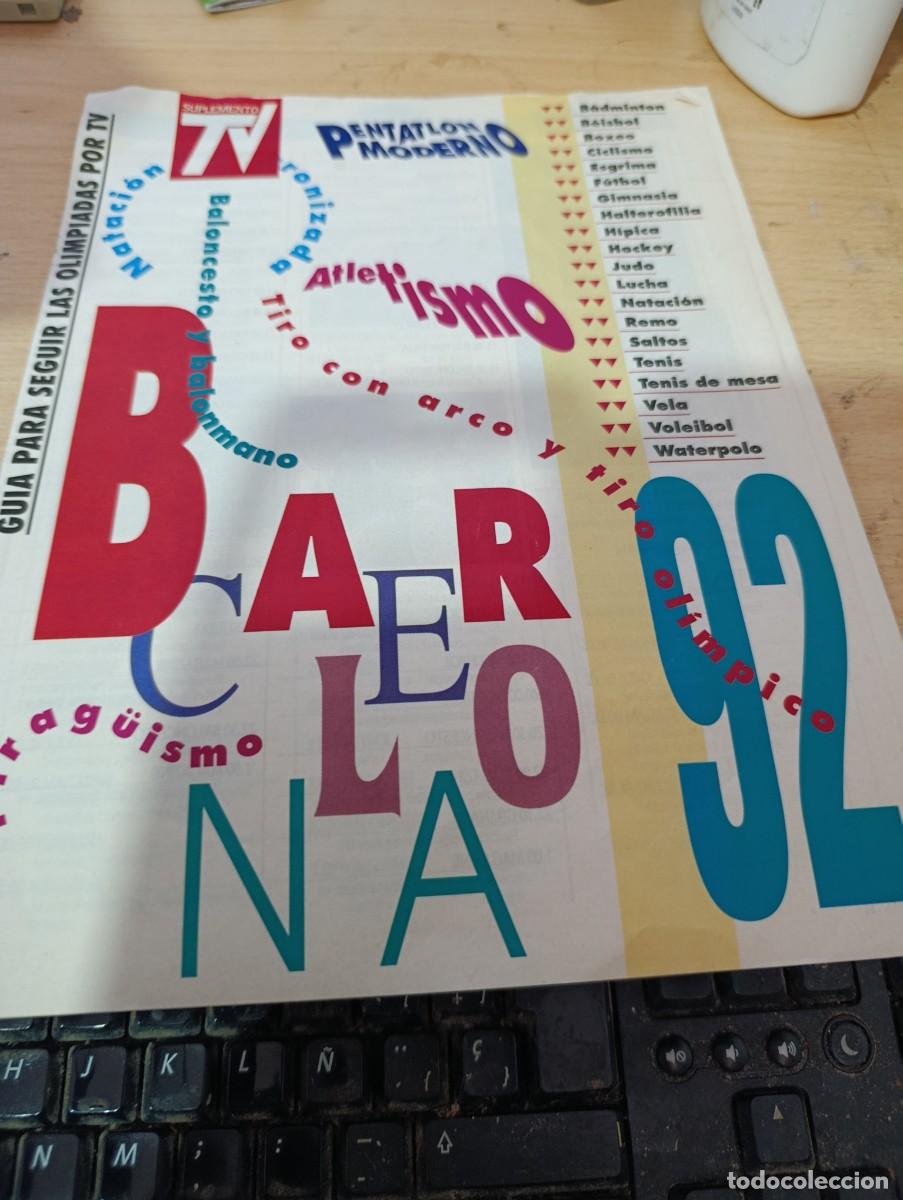 Coleccionismo de revistas y peri&oacute;dicos: SUPLEMENTO DE PERIODICO. GUIA PARA SEGUIR LAS OLIMPIADAS POR T.V. BARCELONA 92. EST15B1