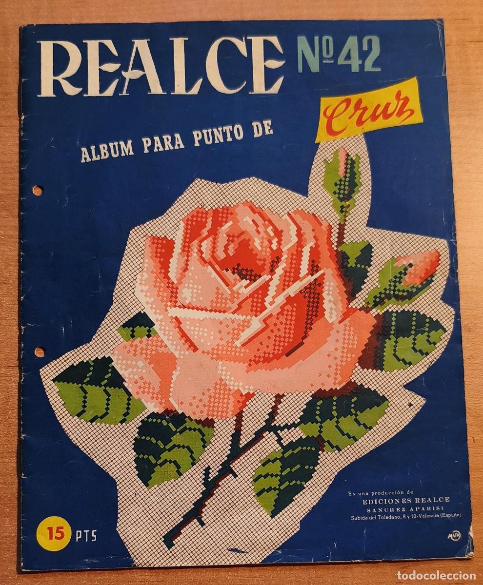 Coleccionismo de revistas y peri&oacute;dicos: Revista REALCE n&uacute;m 42 - Album para punto de cruz - Ed. Realce