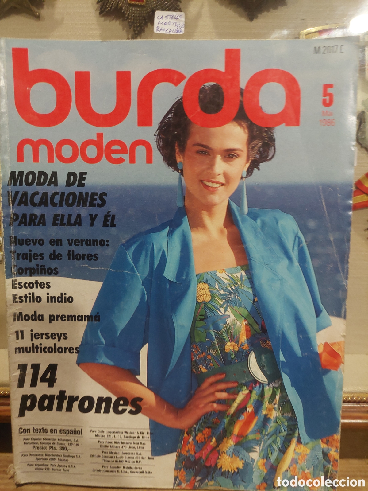Coleccionismo de revistas y peri&oacute;dicos: 1986 Revista moda burda con patr&oacute;n