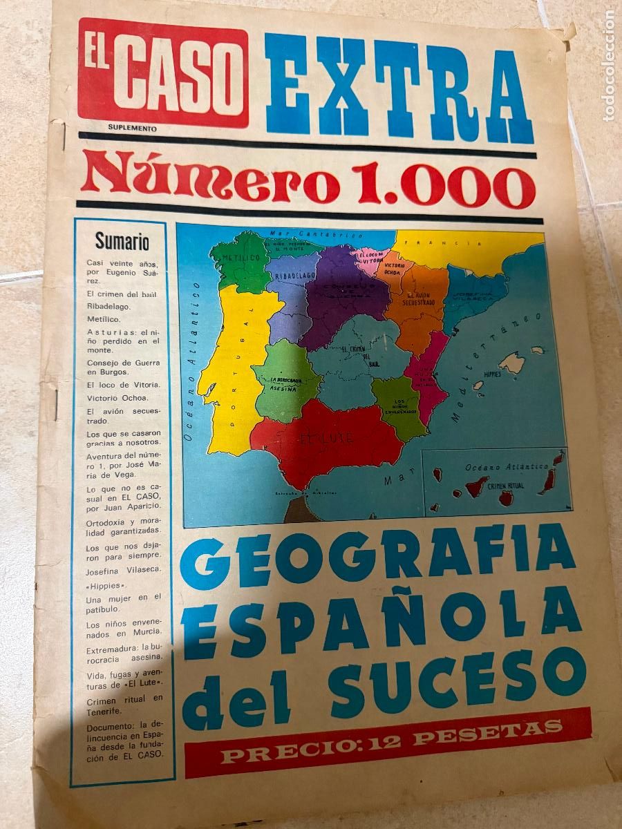 Coleccionismo de revistas y peri&oacute;dicos: Peri&oacute;dico el caso extra n&uacute;mero 1000