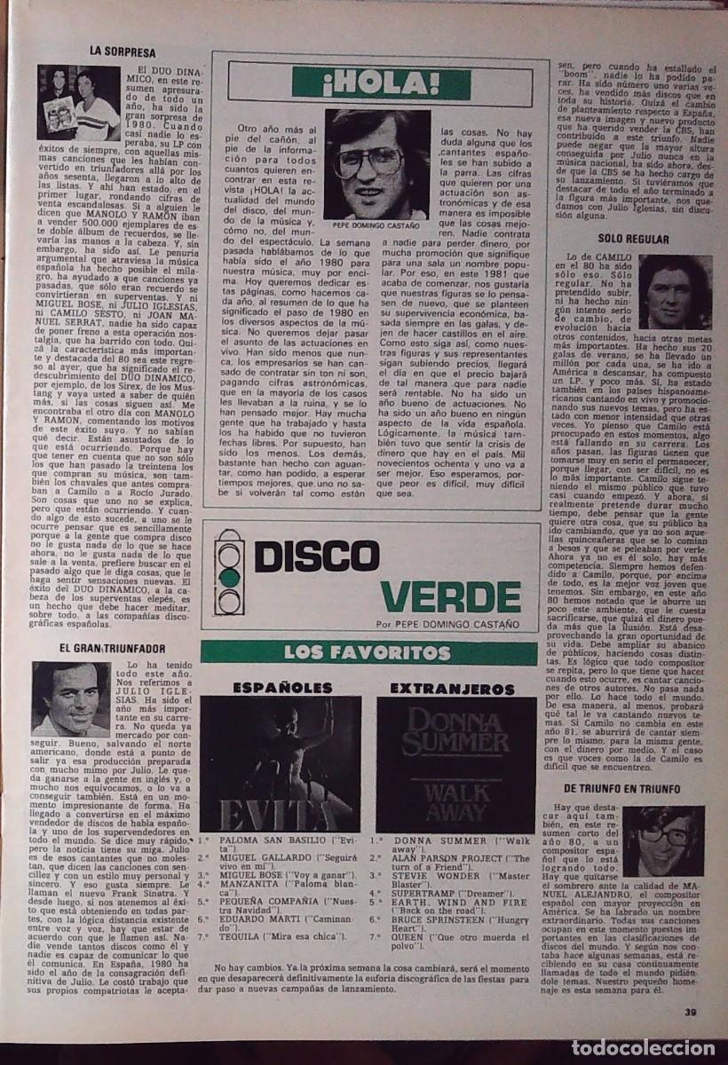 Coleccionismo de revistas y peri&oacute;dicos: donna summer camilo sesto paloma san basilio evita el duo dinamico julio iglesias manuel alejandro