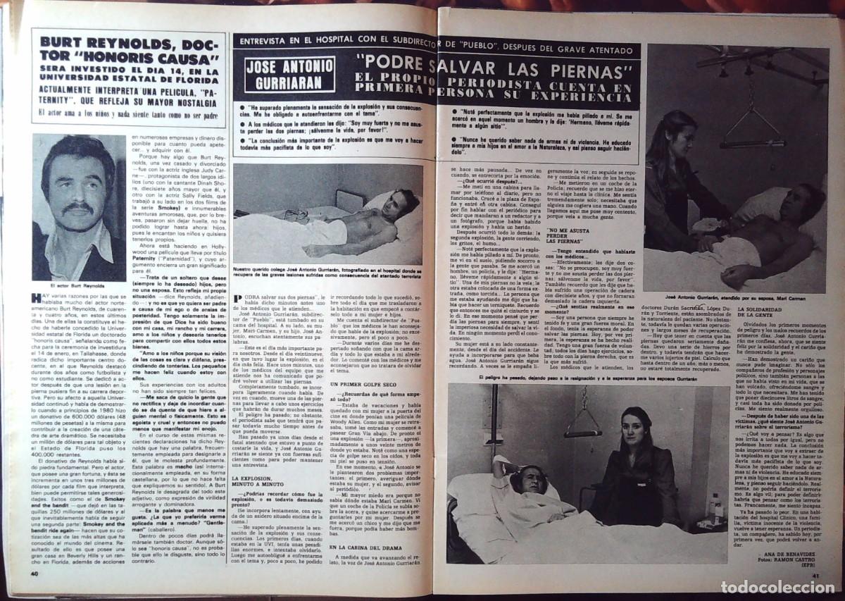Coleccionismo de revistas y peri&oacute;dicos: atentado diario pueblo jose antonio gurriaran burt reynolds