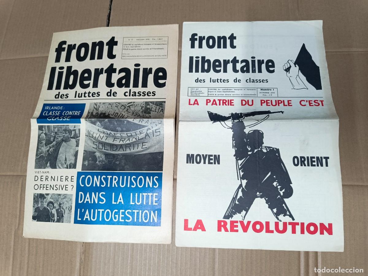Coleccionismo de revistas y peri&oacute;dicos: LOTE DE 2 ANTIGUAS REVISTAS ANARQUISTAS FRONT LIBERTAIRE, 1970 Y 1972, FRANCIA, FNL IRA BELGICA -P27