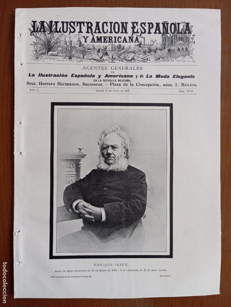 Coleccionismo de revistas y peri&oacute;dicos: La Ilustraci&oacute;n Espa&ntilde;ola y Americana. 15 junio 1906