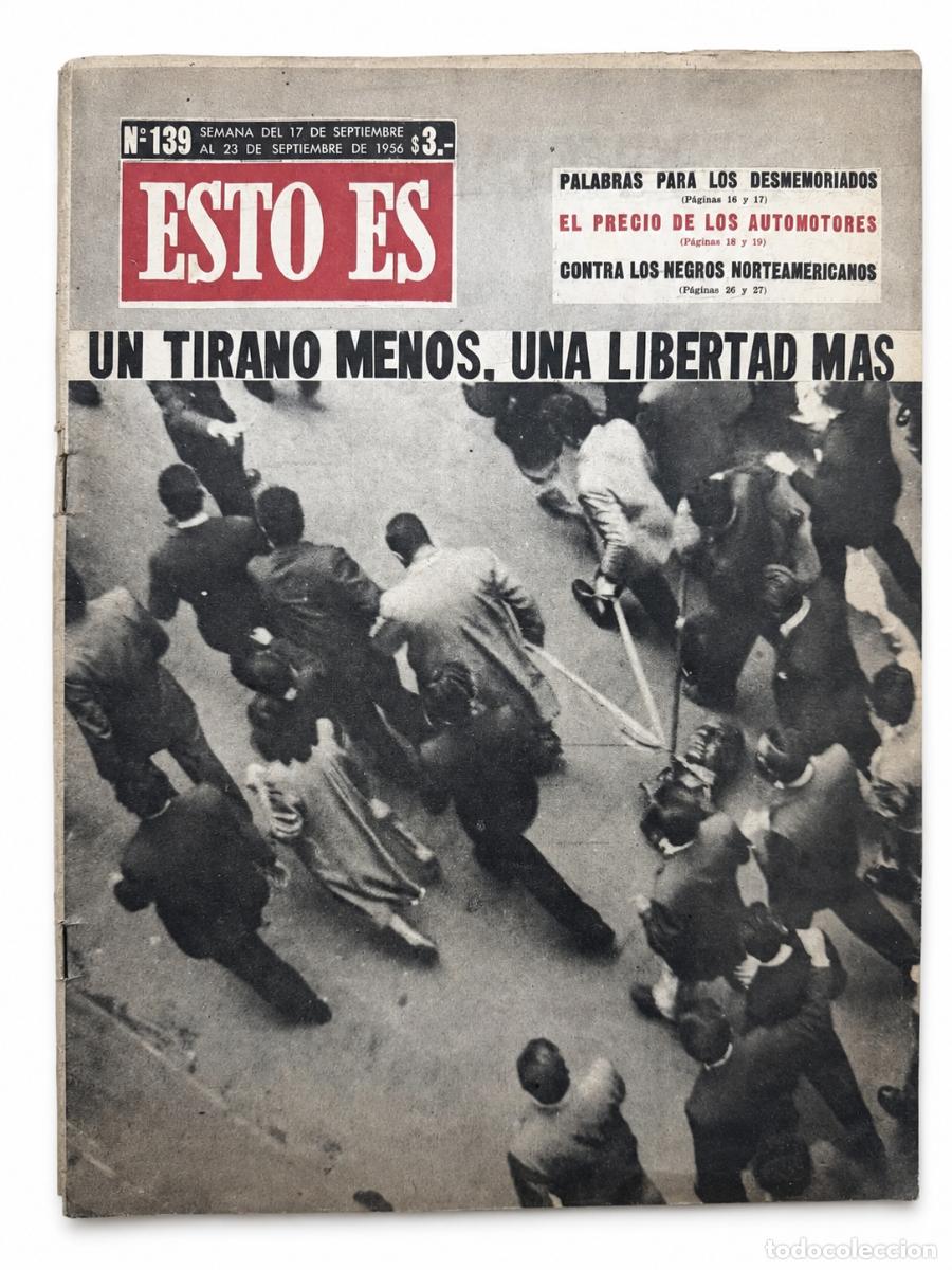Coleccionismo de revistas y peri&oacute;dicos: REVISTA ESTO ES &ndash; N.&ordm; 139 &ndash; 17 AL 23 DE SEPTIEMBRE DE 1956 LM