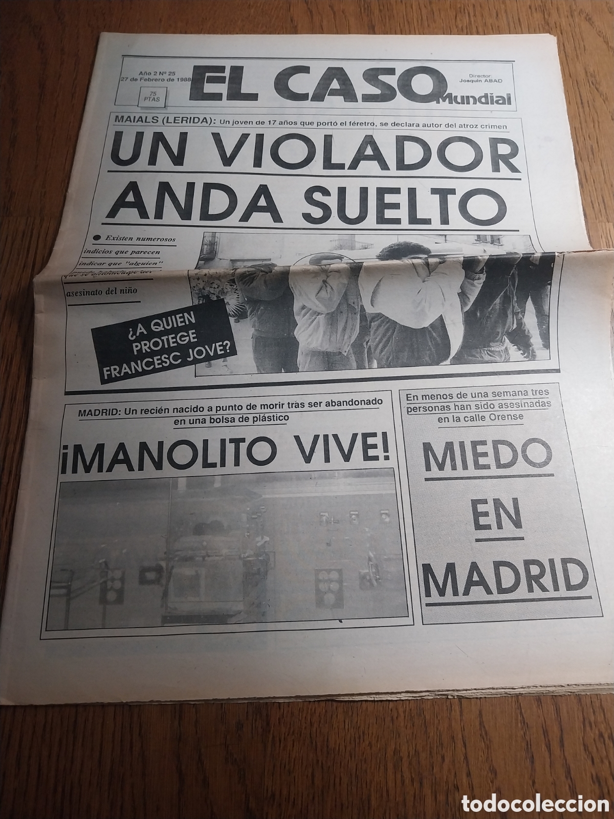 Coleccionismo de revistas y peri&oacute;dicos: EL CASO 1988 MAIALS.MUERTES CALLE ORENSE MADRID.