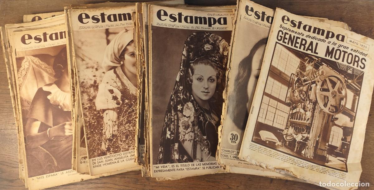 Coleccionismo de revistas y peri&oacute;dicos: Lote de 50 ejemplares &rdquo;Revista Estampa&rdquo; a&ntilde;o 1935 Incompleto