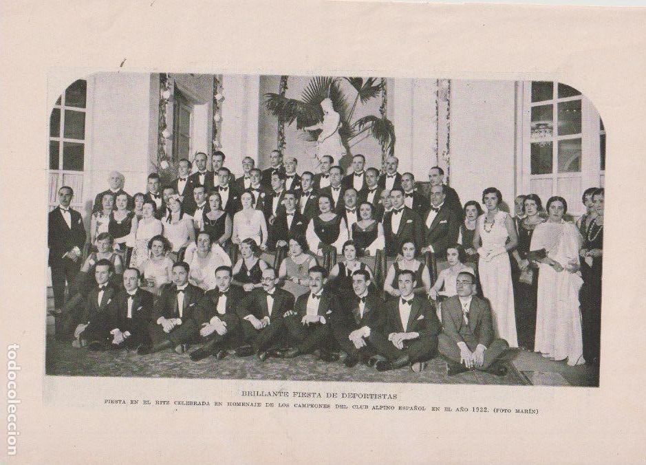 Coleccionismo de revistas y peri&oacute;dicos: Fiesta en el Ritz del Club Alpino Espa&ntilde;ol - 1932