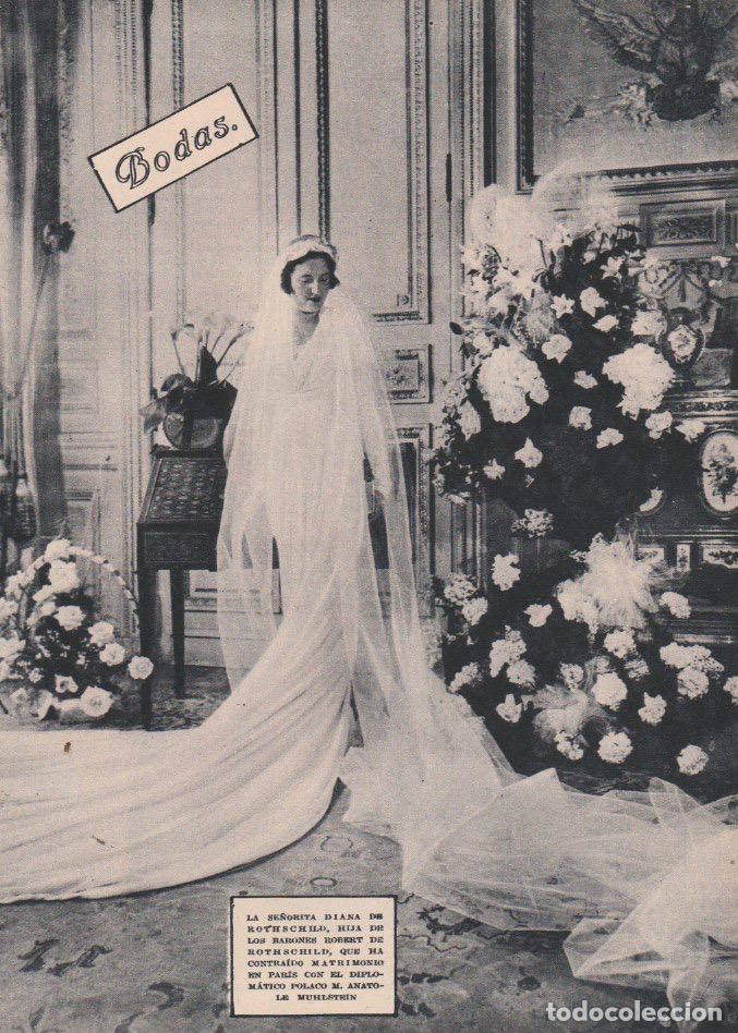 Coleccionismo de revistas y peri&oacute;dicos: Boda Srta. Diana de Rothschild- M. Anatole Muhlstein / Monte-Cristo - 1932