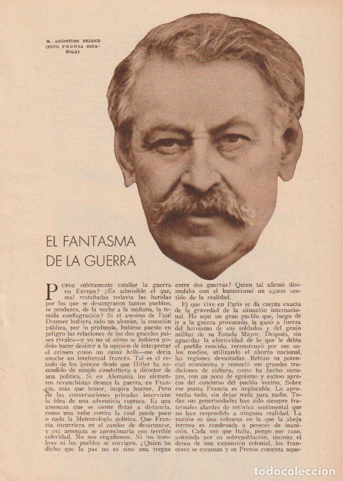 Coleccionismo de revistas y peri&oacute;dicos: * NAZISMO * II GUERRA MUNDIAL * El fantasma de la guerra / Manuel Bueno - 1932