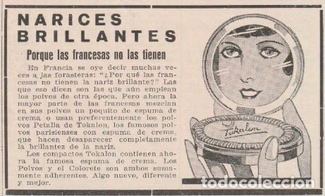 Coleccionismo de revistas y peri&oacute;dicos: Publicidad cosm&eacute;tica: polvos compactos Tokalon -1930