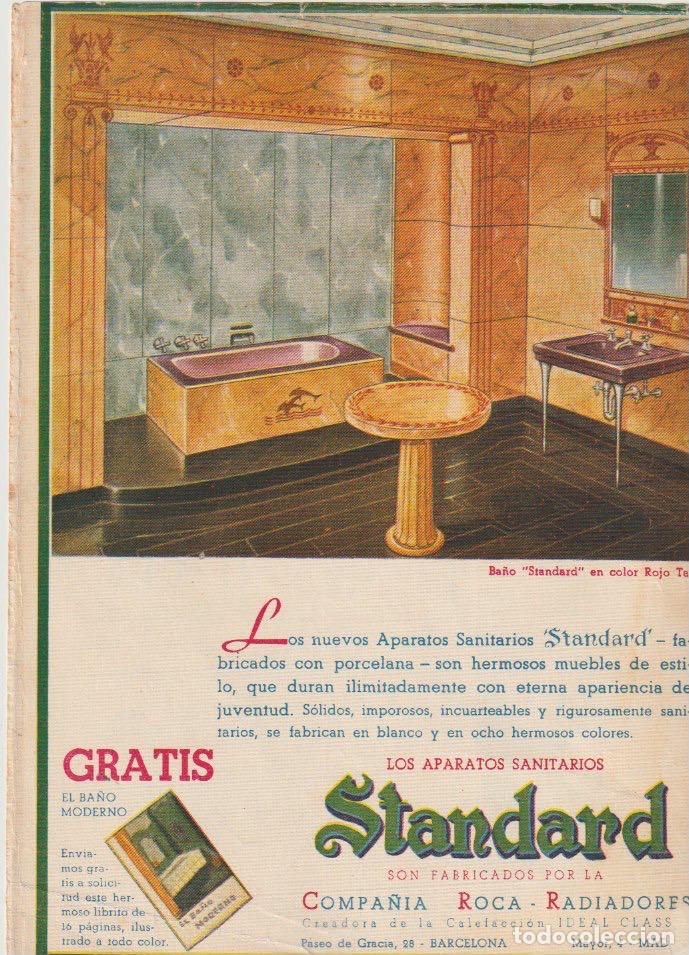 Coleccionismo de revistas y peri&oacute;dicos: Publicidad productos sanitarios STANDART de Compa&ntilde;&iacute;a Roca Radiadores -1935