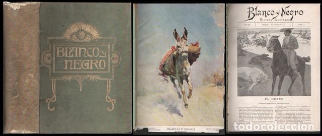 Coleccionismo de revistas y peri&oacute;dicos: REVISTA BLANCO Y NEGRO 1909 A&Ntilde;O XIX REVISTAS N&ordm; 922 AL 973 COMPLETO - A-REVIL-1036