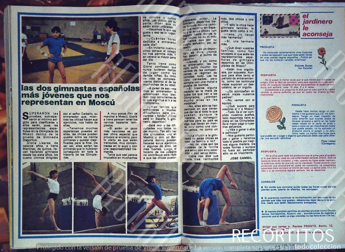 Coleccionismo de revistas y peri&oacute;dicos: gimnastas espa&ntilde;olas en mosku 80 gloria liseras irene martinez