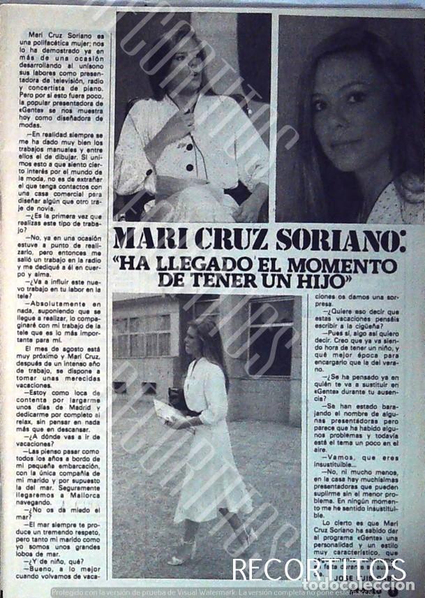 Coleccionismo de revistas y peri&oacute;dicos: MARI CRUZ SORIANO sin su piano