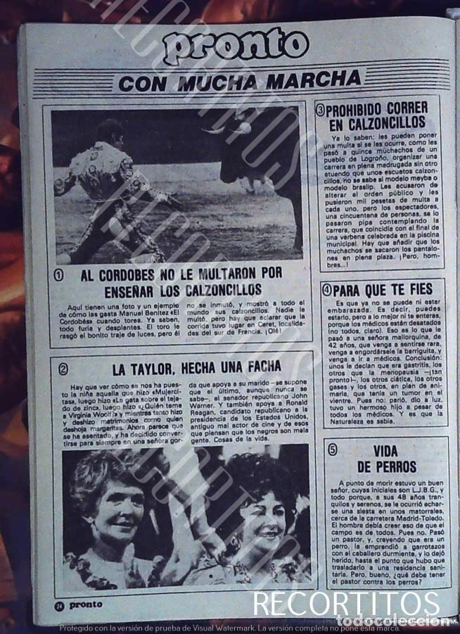 Coleccionismo de revistas y peri&oacute;dicos: elizabeth taylor liz richard burton nancy reagan