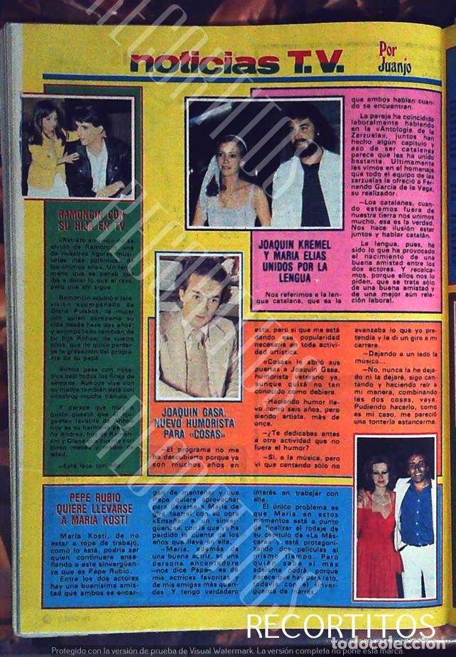 Coleccionismo de revistas y peri&oacute;dicos: joaquin kremel maria elias ramoncin pepe rubio maria kosti josquin gasa