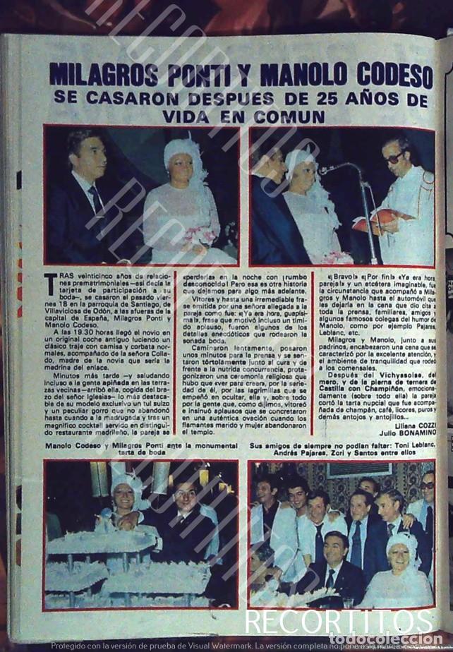 Coleccionismo de revistas y peri&oacute;dicos: milagros ponti manolo codeso