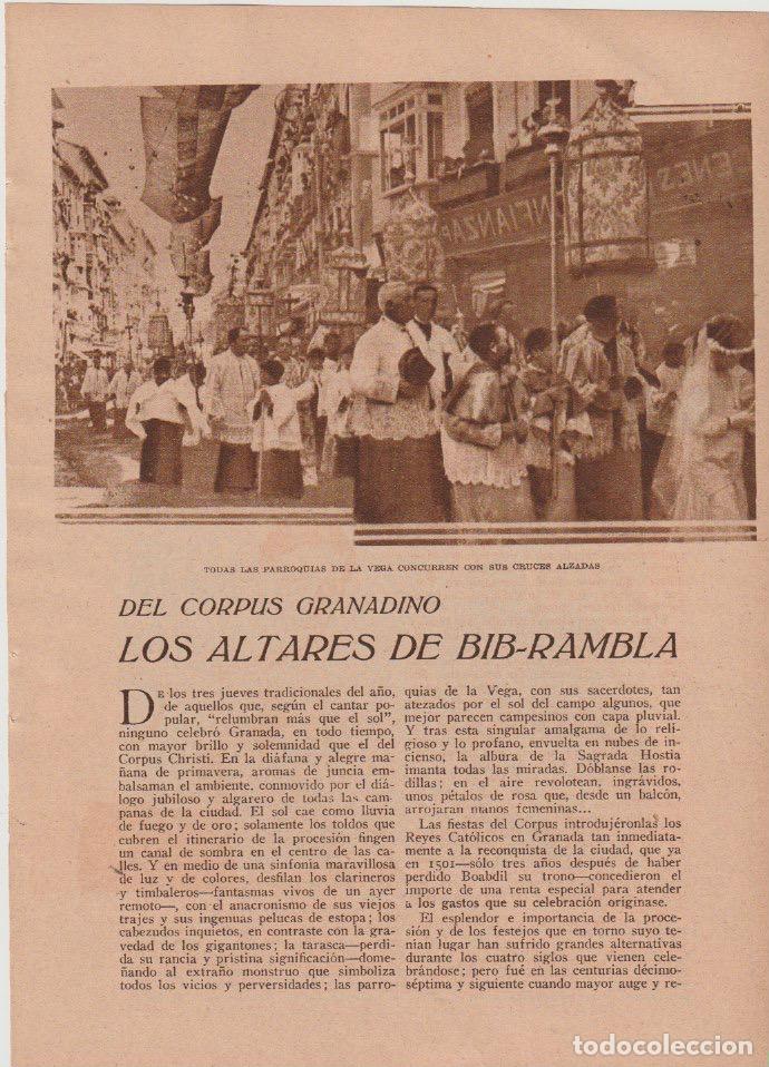 Coleccionismo de revistas y peri&oacute;dicos: El Corpus granadino: los altares de Bib-Rambla / J. Moreno Casado - 1932