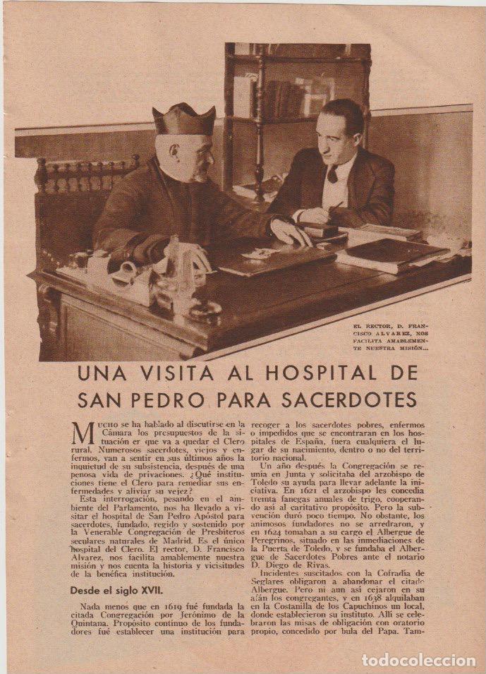 Coleccionismo de revistas y peri&oacute;dicos: * MADRID * Hospital de San Pedro para sacerdotes - 1932
