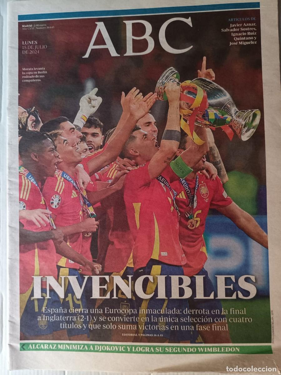 Coleccionismo de revistas y peri&oacute;dicos: ABC 15 de julio de 2024.